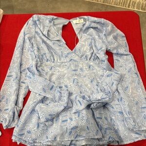 Japan Blue Long Sleeve dress with built in shorts